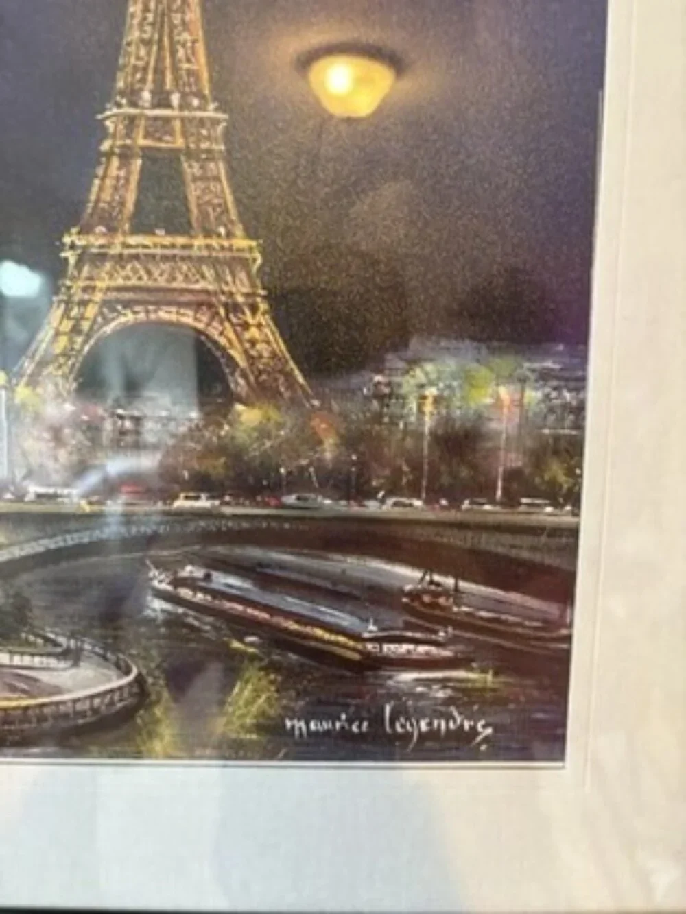 Paris La Liberte Taus La Lumi Print French Artist Maurice Legendre Black Frame - Picture 2 of 7